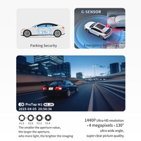 Protap Dash Cam M1 Caméra de voiture 130 FOV 2560*1440P Enregistreur 24H Moniteur de stationnement Caméscope Universel Voiture Dvr 4k Enregistreur de conduite
