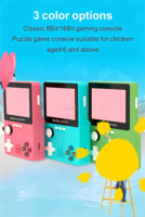 Console de jeu portable classique S X616 pour enfants, mini-console de jeu colorée, jeux de puzzle pour bébés, écran 3,5 pouces, 300 jeux sous licence intégrés