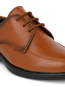 Bottes en cuir marron confortables pour garçons, légères, à lacets, semelle souple et flexible, chaussures de marche et décontractées - Product Image 4