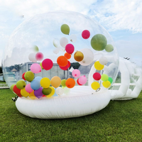 Dôme gonflable commercial pour fête d'anniversaire, château gonflable, maison à bulles gonflable avec base de saut pour événement