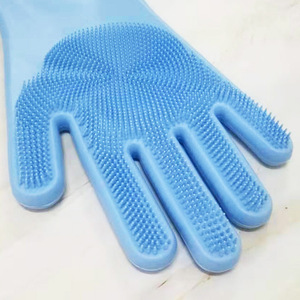 Gants de toilettage pour animaux de compagnie en silicone Flower Season, couleur aléatoire, brosse de massage pour le bain, pour l'élimination des poils de chats et de chiens - Product Image 4
