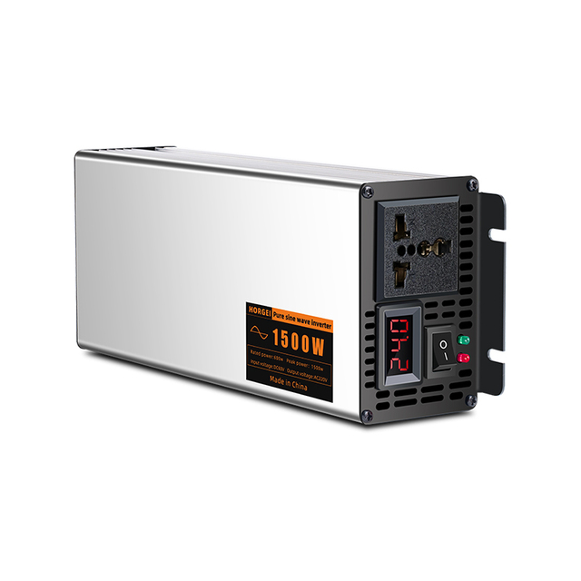 1500W Single Phase Pure Sine Wave Power Inverter DC 12V to AC 110V/220V for Car/Truck 50/60Hz with LCD Display OEM Custom