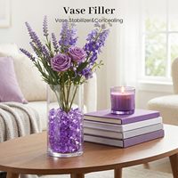 Glaçons acryliques violets scintillants pour tables de mariage, diamants en plastique, pierres précieuses pour remplissage de vases