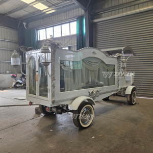 รถม้าศพไฟฟ้าสีขาวแบบมีหลังคาสำหรับขนส่งโลงศพ - Product Image 2