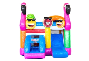 Château gonflable pour enfants avec toboggan et aire de saut - Product Image 4