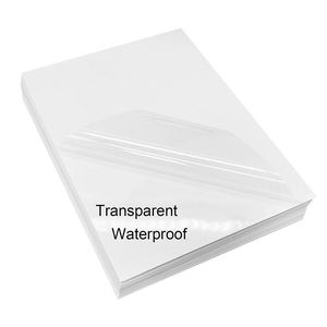 Papier autocollant transparent pour photos en vinyle A4, imprimable en jet d'encre, impression couleur intégrale, pour imprimante jet d'encre - Product Image 1