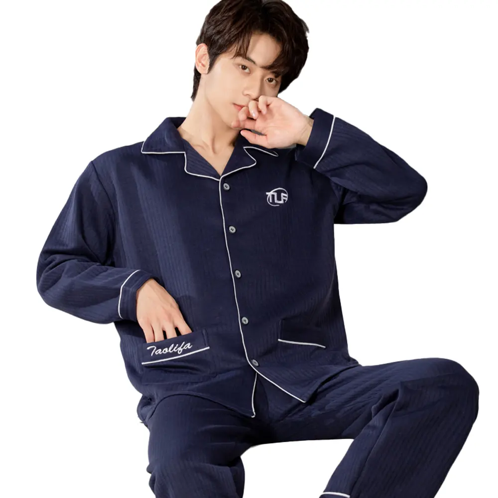 OEM&ODM Customization Wholesale Men Pajamas Set Cotton Pajamas