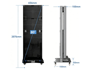 En stock aux États-Unis |   Afficheur LED pliable HD P1.86 P2.5, contrôle d'affichage vertical, bannière LED pour galerie, hôtel, événement, location - Product Image 2