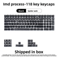 Teclas Zornher con Diseño de Telaraña, Tecnología IMD, Impresión Lateral, Retroiluminadas, Cubierta de Teclado Mecánico, PBT Duradero para Juegos
