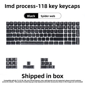 Keycaps Zornher a Ragnatela con Tecnologia IMD, Stampa Laterale, Retroilluminati, per Tastiera Meccanica, in PBT Durevole per Gaming - Product Image 1