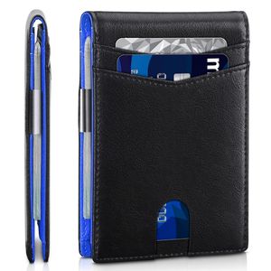 Fabricant de porte-cartes en microfibre RFID avec pince à billets minimaliste mince et personnalisé Portefeuille en microfibre pour hommes en cuir et <span class=keywords><strong>fibre</strong></span> de carbone à deux volets - Product Image 6