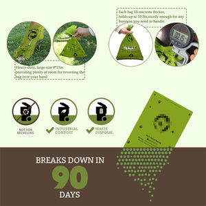 Sacs à crottes biodégradables pour chiens, amidon de maïs écologique pour crottes d'animaux - Product Image 5