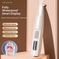 Tondeuse à pattes pour animaux de compagnie rechargeable à LED, faible bruit, étanche, pour chiens et chats
