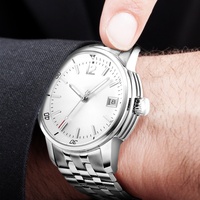 Montre de luxe pour homme, de haute qualité, en acier inoxydable, mouvement automatique Citizen, style sport et affaires, avec verre saphir, en promotion