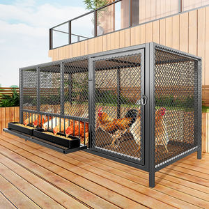 Vente en gros de grandes cages à poulets en métal de 100 cm, 130 cm, 150 cm, pour usage domestique, élevage, nichoirs pour volailles, canards, oies, poulets - Product Image 2