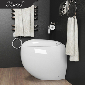 Diseños de baño de lujo modernos, productos sanitarios <span class=keywords><strong>EAU</strong></span> DE <span class=keywords><strong>Toilette</strong></span> montados en la pared, cerámica de una pieza con tanque oculto, drenaje de trampa P - Product Image 3