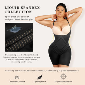Hexin Venta al por mayor sin costuras líquido Spandex Butt Lifter Shorts Hip Enhancer Control de barriga Fajas Bragas Body Shaper para mujeres - Product Image 4