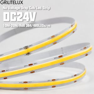 COB <b>Strip</b> Light Dotless COB 384/480LEDs/m Consistent Brightness 10mm PCB 10W/m for Aluminum Profile - Product Image 2