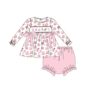 Wholesale Winter Smocked Kids Clothes <strong>Baby</strong> <strong>Girl</strong> Sweet Candy Cane Bloomer Set pink <strong>Christmas</strong> <strong>Girls</strong> <strong>Outfits</strong> - Product Image 1