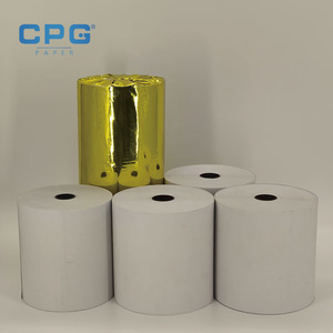 Suministro Directo de Fábrica, Rollo de Papel Térmico Blanco Liso de Alta Calidad de 80x60 mm y 65 g/m² para Terminal de Tarjetas de Crédito, Papel para Recibos de Punto de Venta - Product Image 1