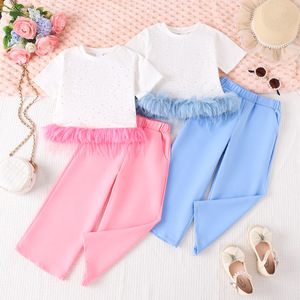 Nuevo Conjunto Casual de Pantalones de Encaje con Mangas Cortas, Disponible al por Mayor - Product Image 1