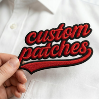 Patch brodé personnalisé, logo sur mesure, écussons chenille 3D thermocollants, accessoires vestimentaires sur mesure pour vêtements de marque DIY