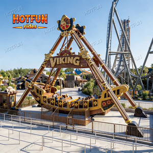 Manège de bateau pirate 24 places en fibre de verre pour parc extérieur, thème Viking, pour fête foraine et carnaval - Product Image 1