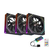 Ventilateurs de boîtier PC ARGB 120 mm - Refroidissement PWM sans fil, ventilateurs RGB silencieux pour ordinateur de bureau gaming, débit d'air élevé, vente en gros OEM/ODM