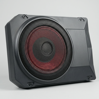 Subwoofer de voiture amplifié 10 pouces 230W, amplificateur de basses fin sous siège, système audio universel 4 Ohm 12V