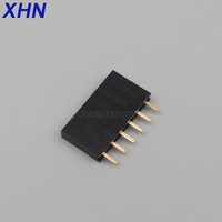Connecteur femelle Dupont à pas de 2,54 mm, à une rangée, avec boîtier en plastique, pour broches droites/courbées sur PCB, TJC8 2/3/4/5/6/7/8/9/10 broches