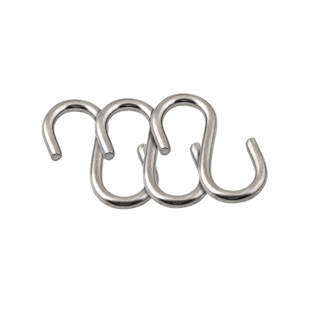 Factory Supply Stainless Steel S Shaped Hook Kitchen Daily Home Use Hanger Metal Hooks