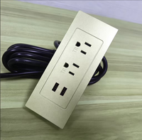 Stop Kontak, Soket Listrik, Dua Stop Kontak, Dua Port USB, Kabel Ekstensi 1,5 Meter, Cocok untuk Berbagai Situasi.