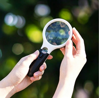 New Arrival Portable Hand Held Magnifier Led Magnifying Glasses Glass High Quality With High Magnification for Reading