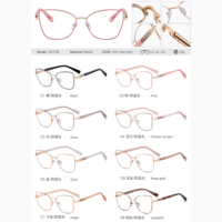 82158 petit oeil de chat bleu Anti lumière lunettes cadre vente chaude mode métal lunettes cadre femmes lunettes optiques