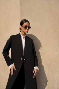 Giacca Blazer Lunga Personalizzata di Alta Qualità, Elegante e Classica, Giacca da Completo da <span class=keywords><strong>Donna</strong></span>, <span class=keywords><strong>Abbigliamento</strong></span> Islamico, Abaya Aperta - Product Image 3