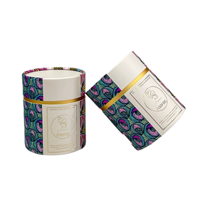 Personalized Biodegradable Recycled Materials Craft Paper Cosmetic <b>Skin</b> Care Oil <b>Gold</b> Foil Cylinder Tube - Product Image 3