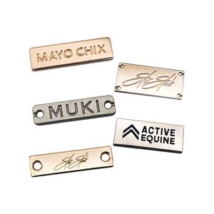 Chất Lượng Cao Quần Áo Kim Loại Nhãn Hiệu Nhãn Hiệu Logo Thư Tay Khâu Phần Cứng Thư Nhãn Quần Áo Logo Thương Hiệu - Product Image 6