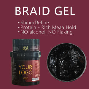 Гель для укладки волос Loc n Thick, 4 унции/16 унций, прозрачный, для плетения кос, контроля линии роста, суперсильная фиксация, с блестками, для укладки косичек - Product Image 3