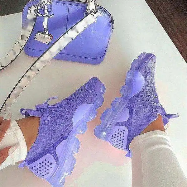 BUSY GIRL AL5160 2023 new arrivals breathable lace up sneakers women's fashion sneakers purple for women sports shoes