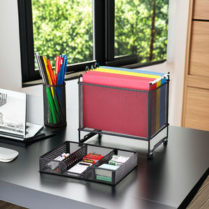 Organisateur de <span class=keywords><strong>dossiers</strong></span> suspendu en métal personnalisé <span class=keywords><strong>avec</strong></span> <span class=keywords><strong>tiroir</strong></span>, rangement pour lettres/A4, plateau de documents multifonctionnel pour le <span class=keywords><strong>bureau</strong></span>, porte-documents - Product Image 6