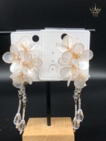 AFLODY Offre Spéciale usine en gros bijoux personnalisés fleurs avec des couleurs indien et dubaï boucles d'oreilles douche nuptiale accessoires de cheveux