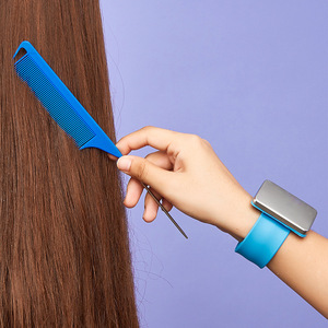 Playboy Hair Styling Tools Set Plastic Comb Brush Mirror Purple Color For Salon Home Use - Product Image 4