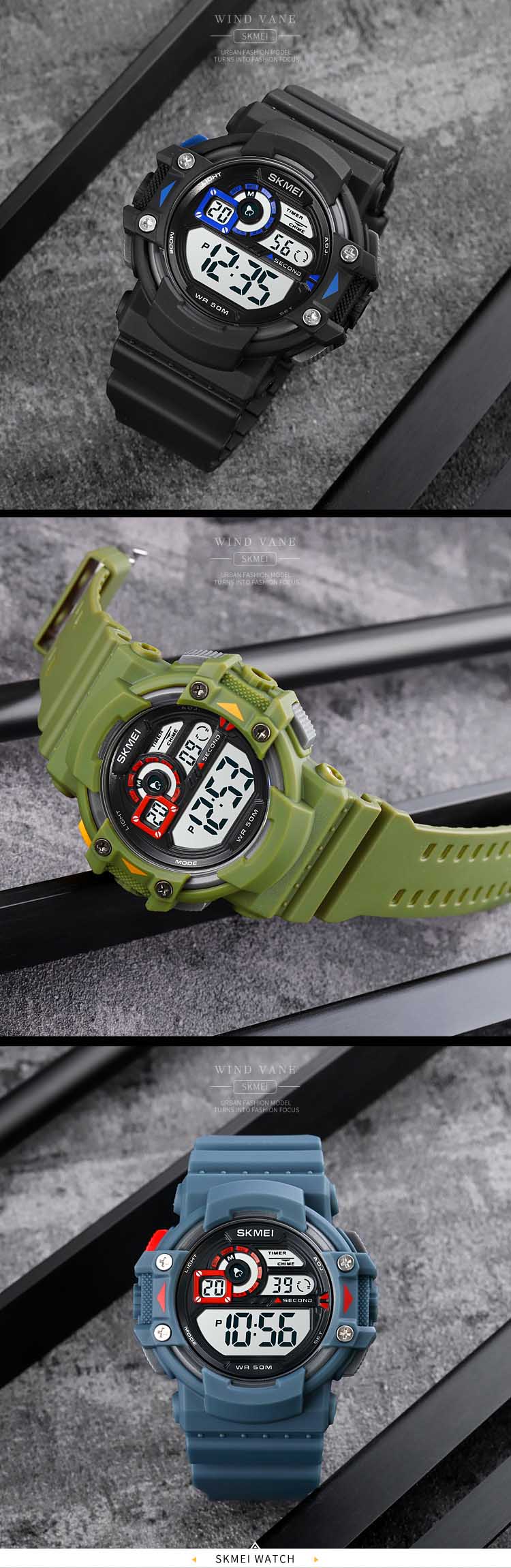 SKMEI 1778 высококачественные мужские цифровые часы из Гуанчжоу, крутые водонепроницаемые японские светящиеся часы с механизмом, хронограф, наружные ручные часы