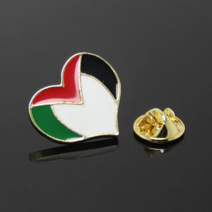 Palestijnse Vlag Souvenir Geschenken Palestijnse Hart Pin Broche Kokarde Reversspeld Badge Hard Email Vlag Badge Gratis Palestijnse Pinnen - Product Image 5