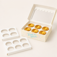 Boîte à snacks personnalisée imprimée au prix d'usine, emballage pour tarte, pour boulangerie, best-seller, papier alimentaire, pour biscuits et restauration rapide