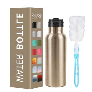 Bouteille d'eau promotionnelle 2024 de haute qualité personnalisable à double paroi et large ouverture avec couvercle, gobelet de 20 oz et 30 oz avec paille - Product Image 1