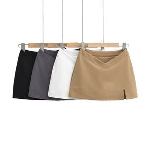 <span class=keywords><strong>Chaleco</strong></span> de punto de manga larga con cuello vuelto, camisas <span class=keywords><strong>y</strong></span> minifaldas derramadas, conjunto de tres piezas para <span class=keywords><strong>mujer</strong></span> - Product Image 4