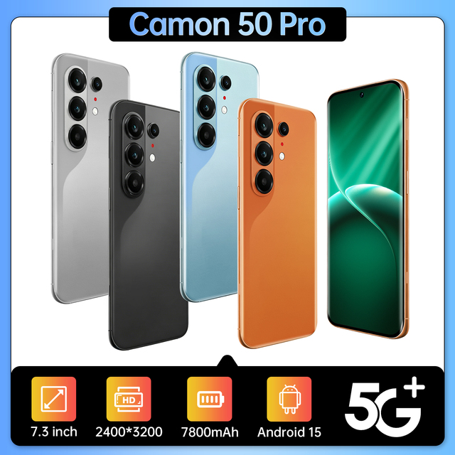 Camon 50 Pro 5G Smartphone 7.3" Ultra HD Display With Snapdragon 8 Gen4 for High Performance