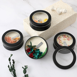 Vela Artesanal de Cera de Soja en Recipiente Negro, Regalo para el Día de San Valentín, Cumpleaños, Navidad, Flor Eterna, Hada - Product Image 4