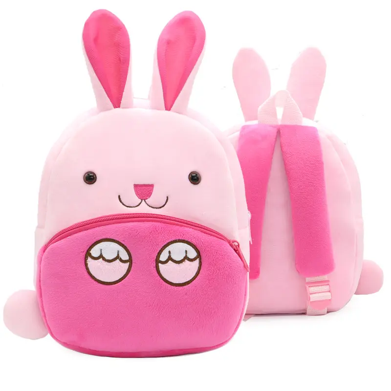 New Zoo Cute Children Mochilas Meninos e Meninas Bag Plush Cartoon Rabbit Cute Kindergarten Kids Schoolbag Unisex Toddler Backpack